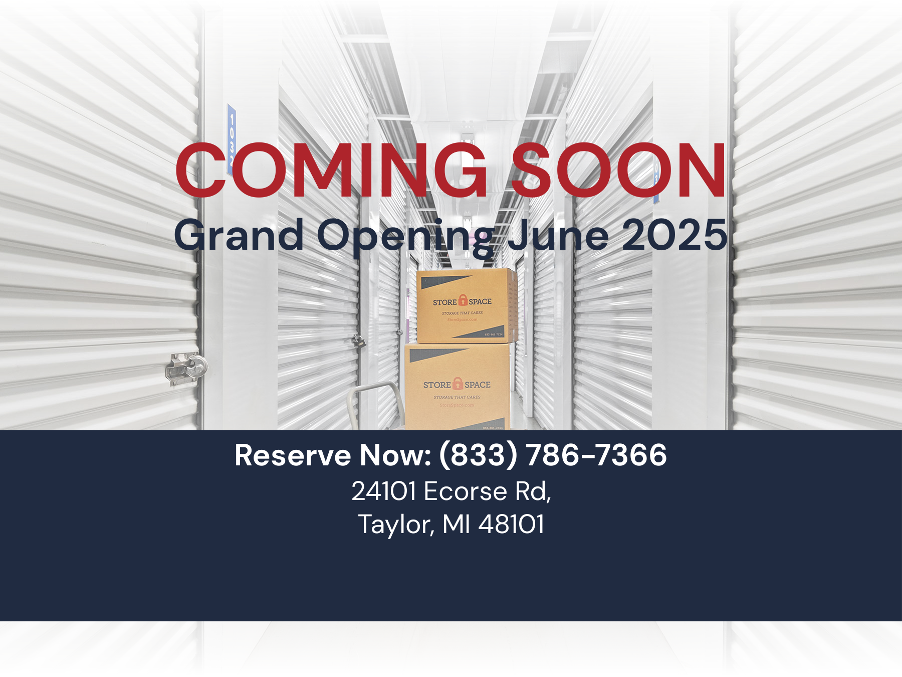coming soon storage near me 24101 Ecorse Rd Taylor, MI 48180