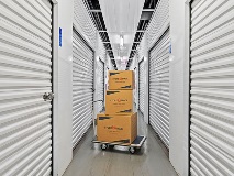 store space boxes in storage facility