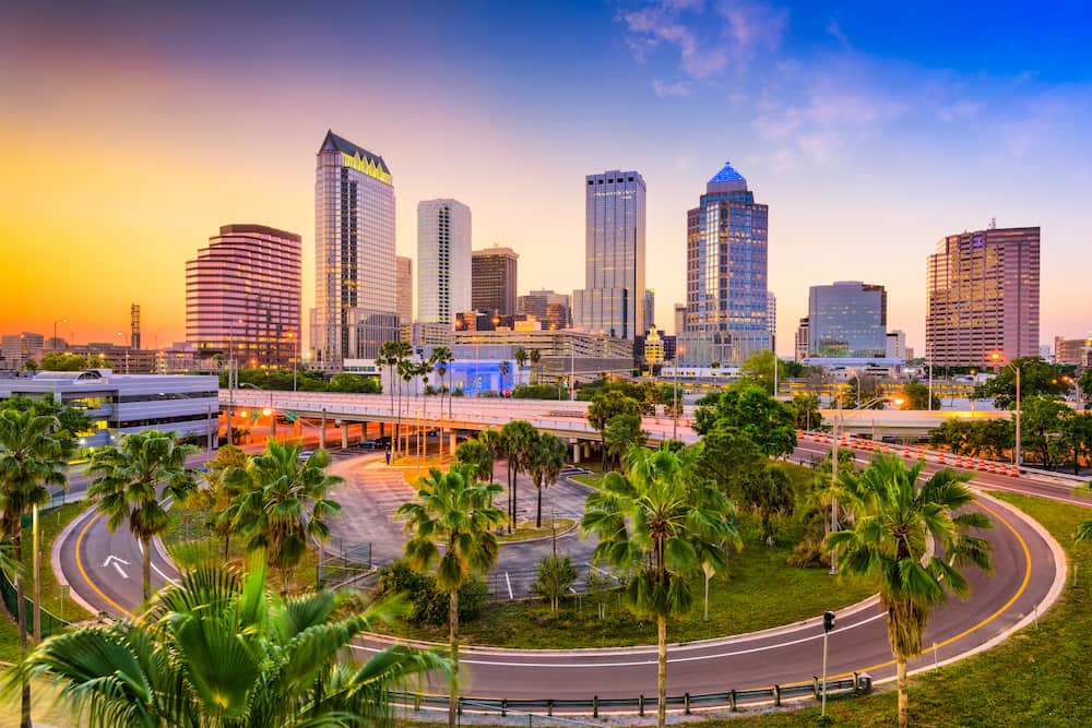 colorful downtown Tampa