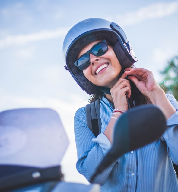 person riding a motorcycle