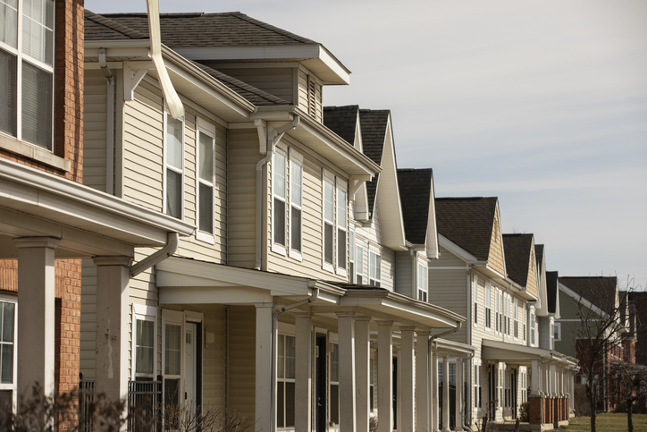Row of suburban houses