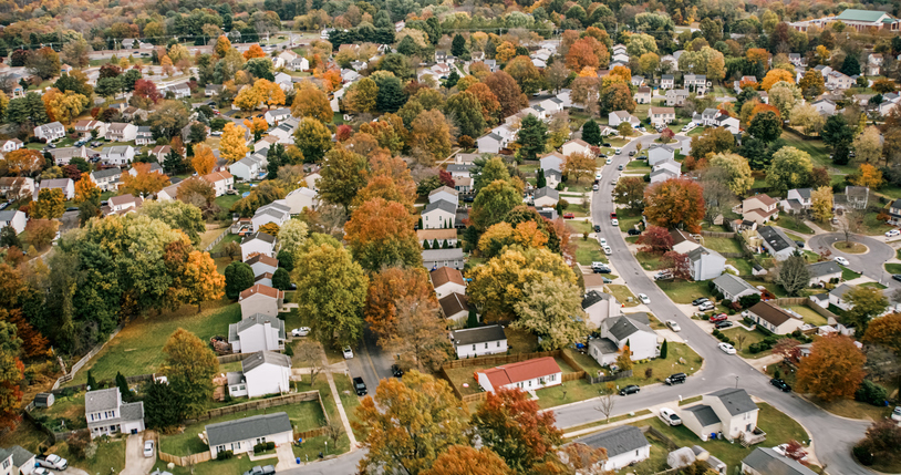 Suburban houses in maryland